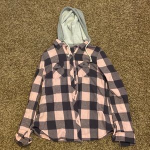 Flannel with hood